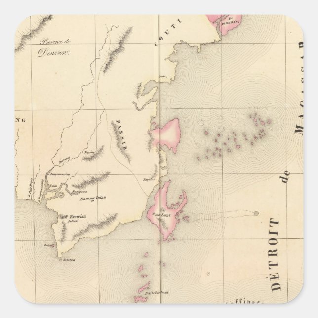 Borneo Oceania no 20 Square Sticker (Front)