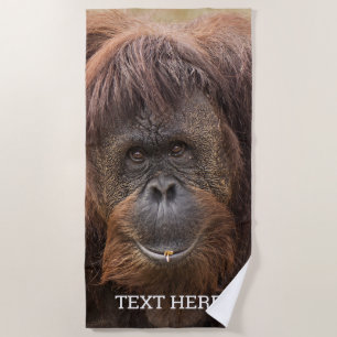 Borneo Orangutan Beautiful Photography Beach Towel