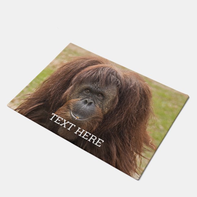 Borneo Orangutan Beautiful Photography Doormat (Angled)
