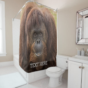 Borneo Orangutan Beautiful Photography Shower Curtain