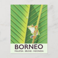 Borneo Poison frog travel poster