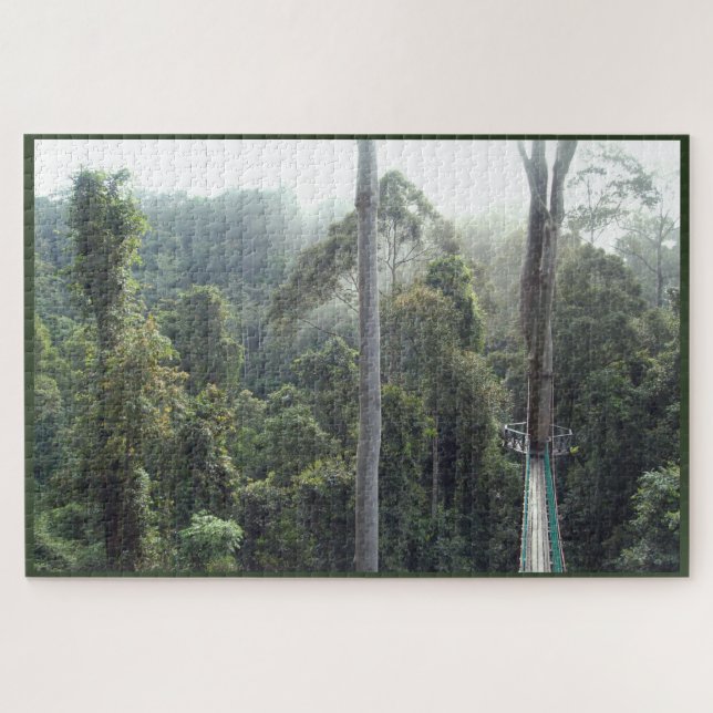Borneo Rainforest Jungle Canopy Treetop Scene Jigsaw Puzzle (Horizontal)