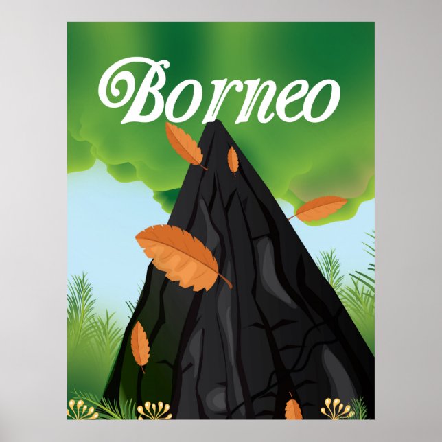 Borneo Rainforest travel poster (Front)