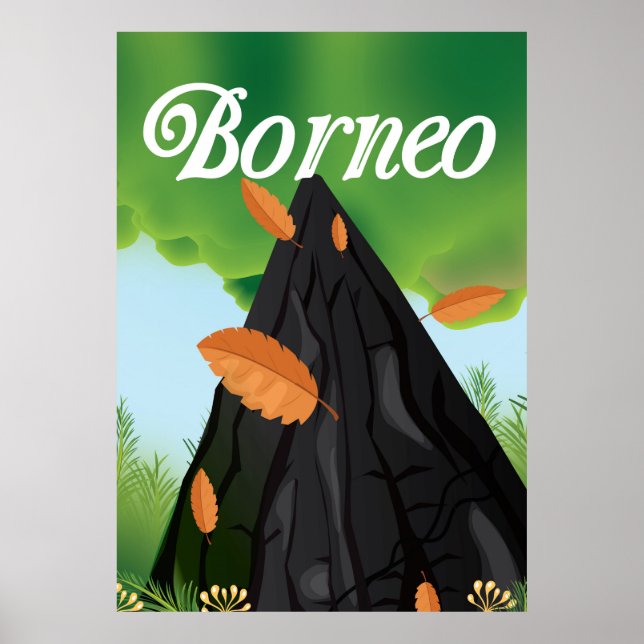 Borneo Rainforest travel poster (Front)
