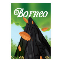 Borneo Rainforest travel poster