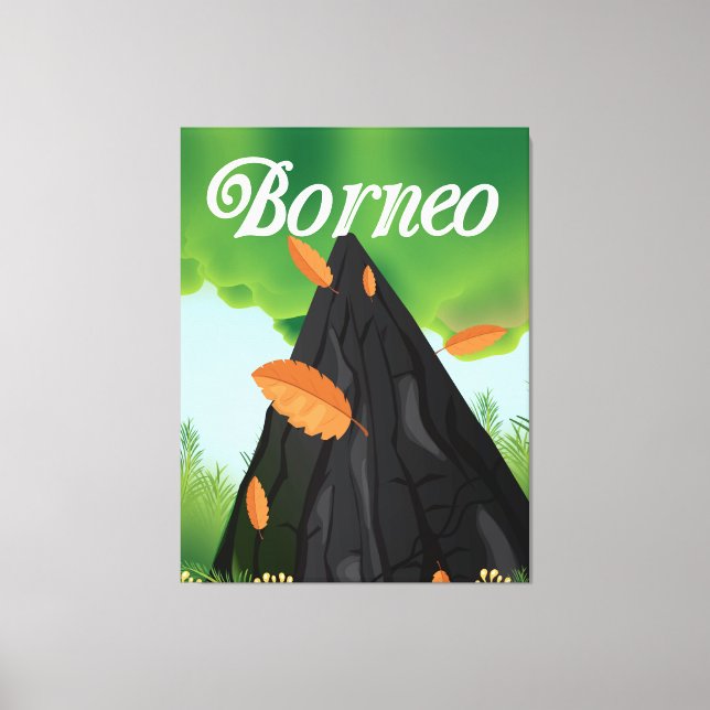 Borneo Rainforest travel poster Canvas Print (Front)