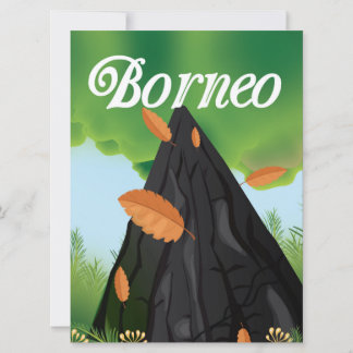 Borneo Rainforest travel poster Invitation