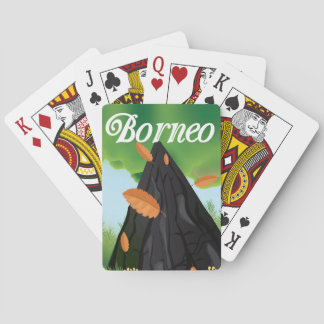 Borneo Rainforest travel poster Playing Cards