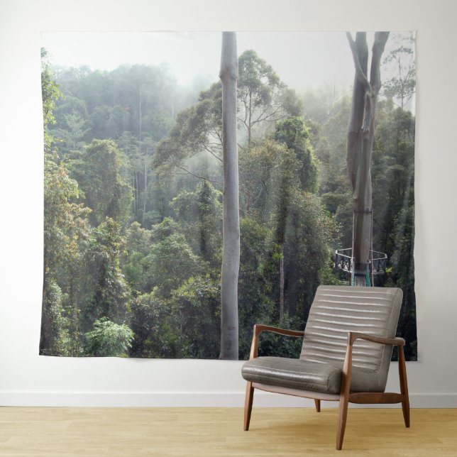 Borneo Ranforest Jungle Canopy Landscape Backdrop Tapestry (In Situ (Horizontal))