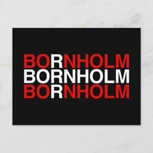 BORNHOLM Danish Flag Postcard