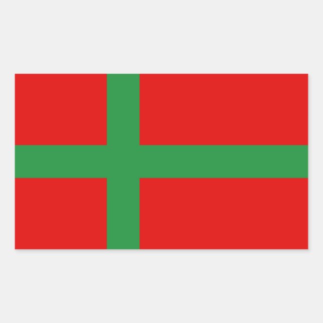 Bornholm Denmark flag region province symbol Rectangular Sticker (Front)