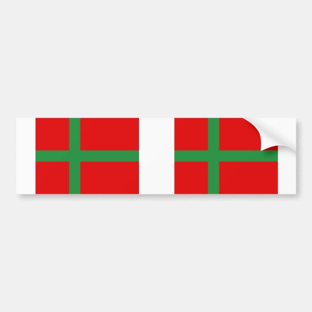 Bornholm flag bumper sticker (Front)