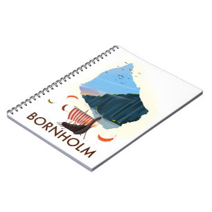 Bornholm Island Viking map Notebook