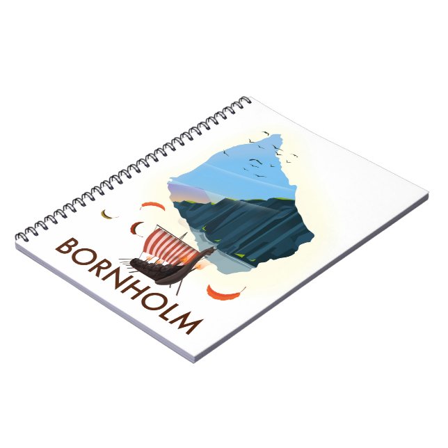 Bornholm Island Viking map Notebook (Left Side)