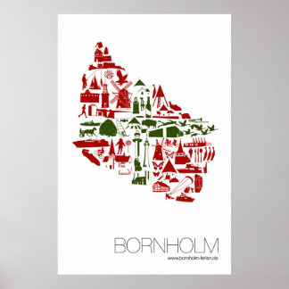 "Bornholm logo" poster 60 x 90 cm portrait