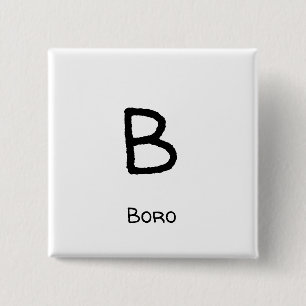 boro b 15 cm square badge