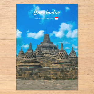 Borobudur, Indonesia - Ancient Buddhist Temple Acrylic Invitations