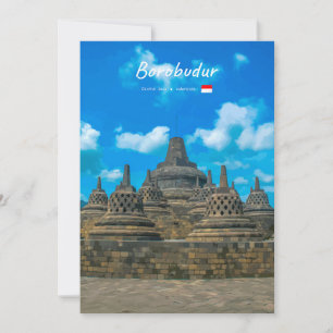 Borobudur, Indonesia - Ancient Buddhist Temple Invitation