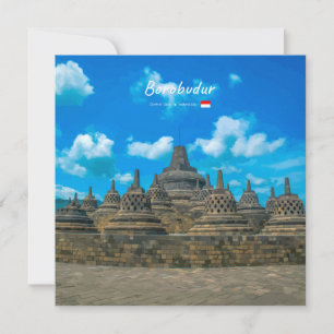 Borobudur, Indonesia - Ancient Buddhist Temple Invitation
