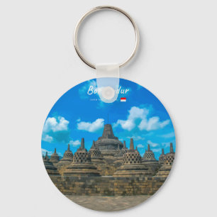 Borobudur, Indonesia - Ancient Buddhist Temple Key Ring