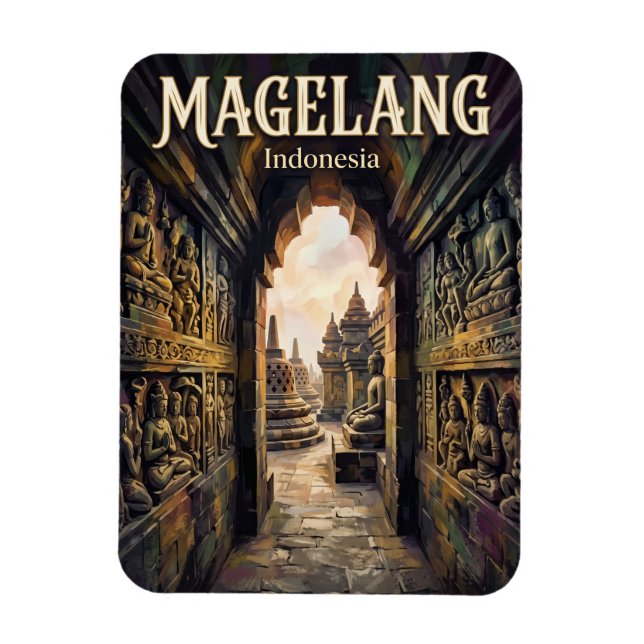 Borobudur Indonesia Magnet (Vertical)