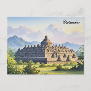 Borobudur Indonesia travel Postcard