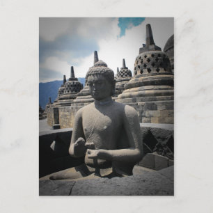 borobudur temple postcard
