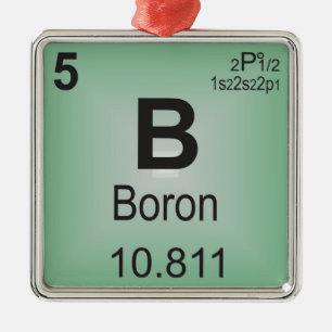 Boron Individual Element of the Periodic Table Metal Tree Decoration