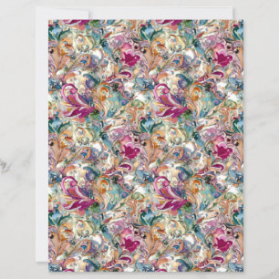 Boroque floral pattern background paper
