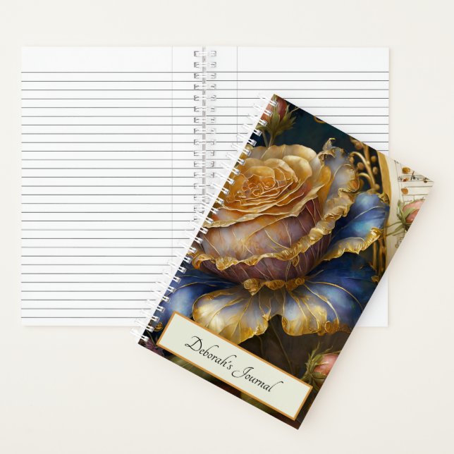 Boroque flowers  personalised notebook (Inside)
