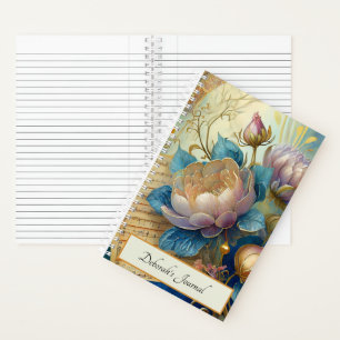 Boroque flowers personalised notebook