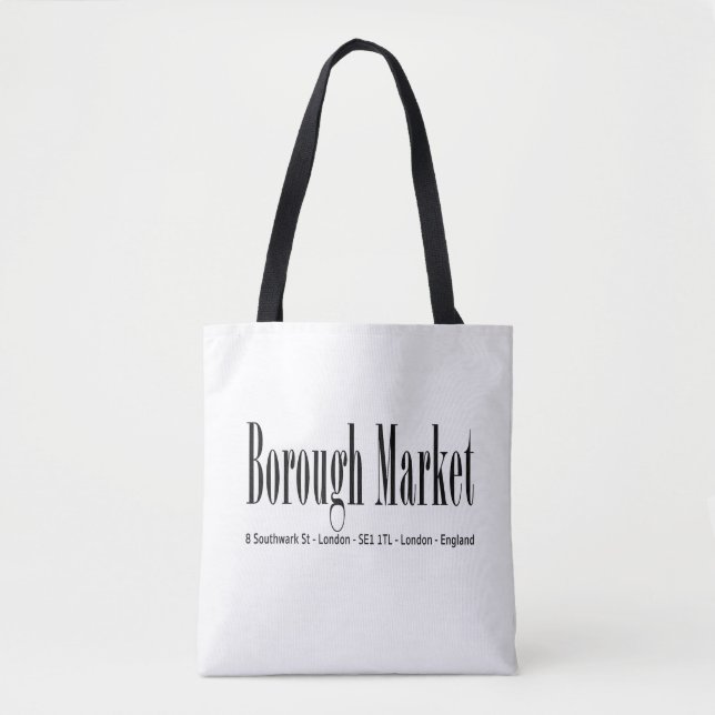 Borough Market London Tote Bag (Front)