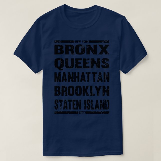 Boroughs of new york T-Shirt (Design Front)