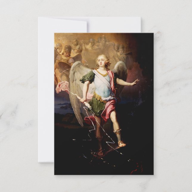 Borovikovsky Inspired Guardian Angel Art Thank You Card (Front)