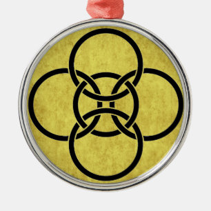 Borromean Cross Rings Metal Tree Decoration
