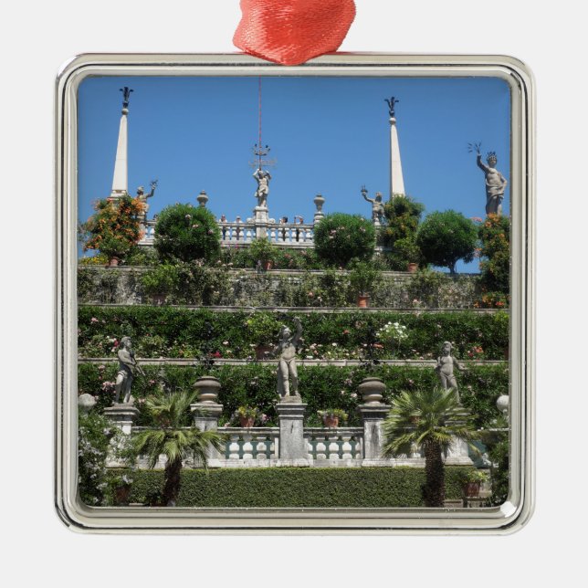 Borromeo Palace in Stresa, Italy Metal Tree Decoration (Front)