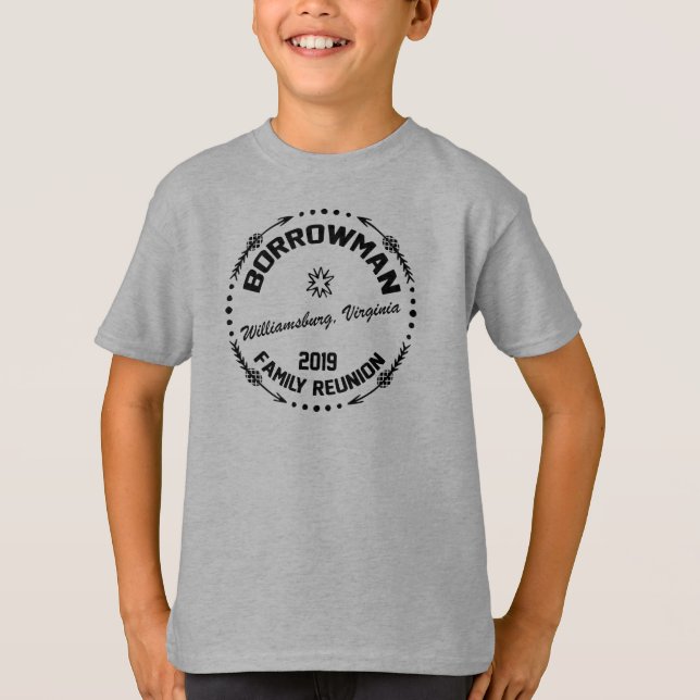 Borrowman Reunion Shirt Kids (Front)