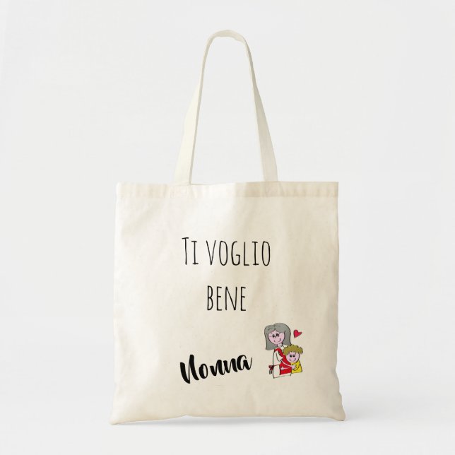 Borsa Ti voglio bene Nonna — maschietto Tote Bag (Front)