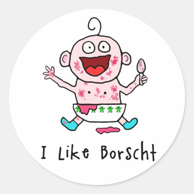 Borscht Baby Stickers (Front)
