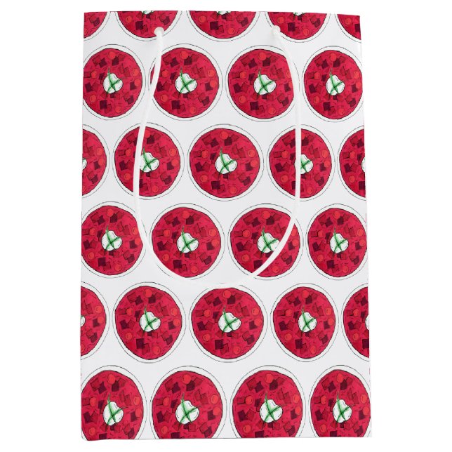 Borscht Eastern European Red Beet Beetroot Soup Medium Gift Bag (Front)