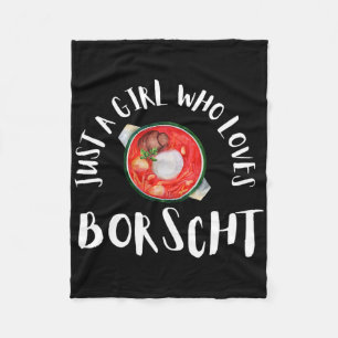Borschtsch Beetroot Ukrainian Borscht 1 Fleece Blanket