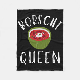 Borschtsch Beetroot Ukrainian Borscht 6 Fleece Blanket