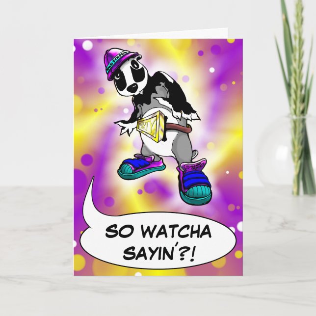 Bortel Badger - customisable Greetingcard Card (Front)