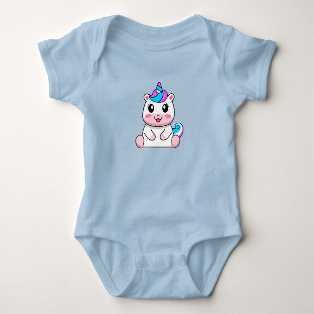 Bory baby unicorn bodysuit (Front)
