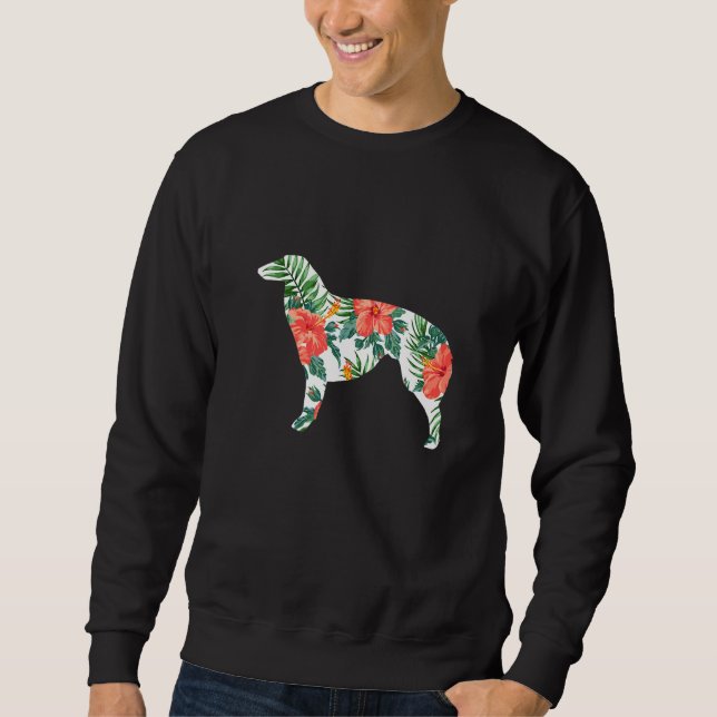 Borzoi Aloha Hawaiian Dog Sweatshirt (Front)