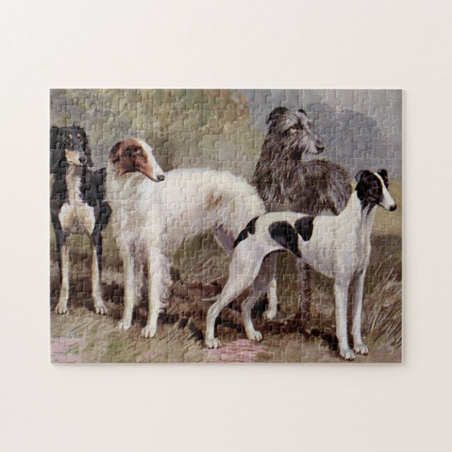 Borzoi and Sighthound Jigsaw Puzzle (Horizontal)