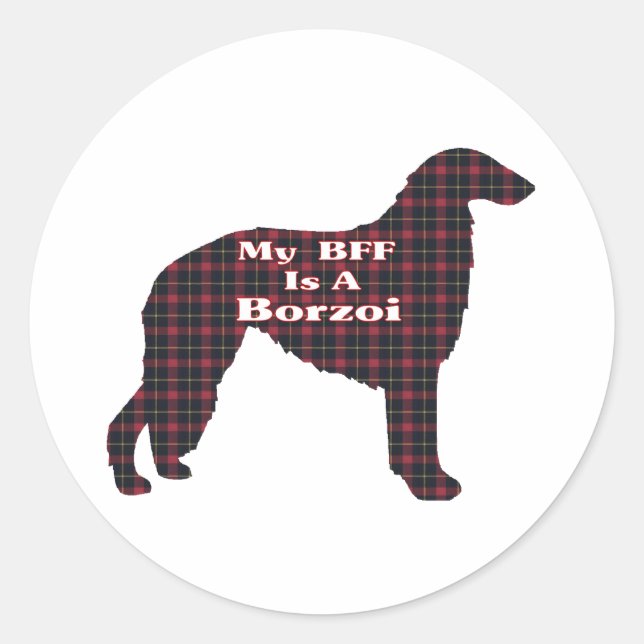 Borzoi BFF Sticker (Front)