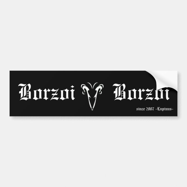 Borzoi Bumper Sticker (Front)
