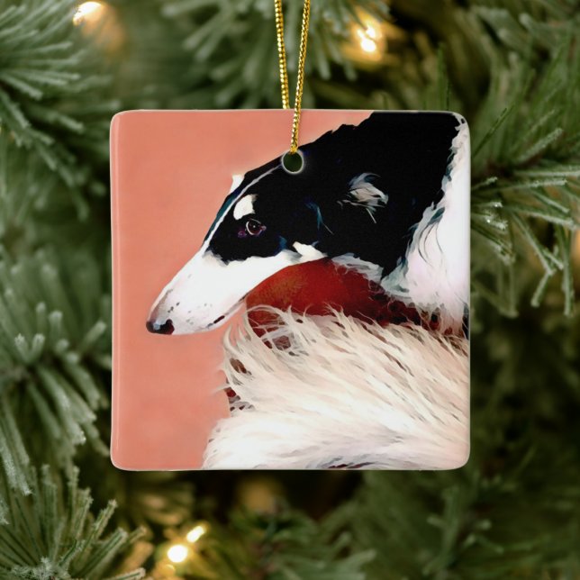 Borzoi Christmas Ornament (Tree)