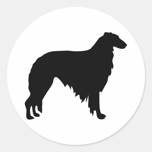 Borzoi Classic Round Sticker (Front)